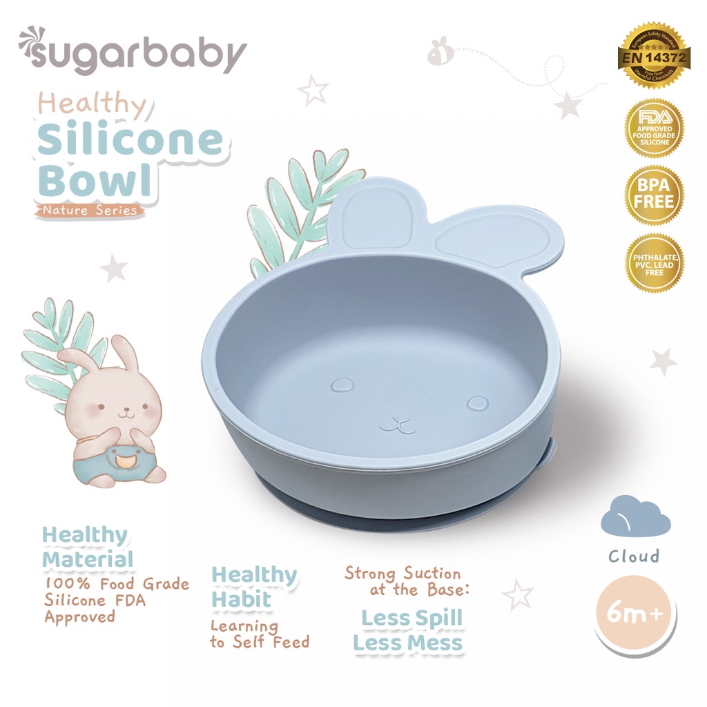 Sugar Baby Healthy Silicone Bowl Nature Series / Mangkuk Makan Silikon Sugar Baby