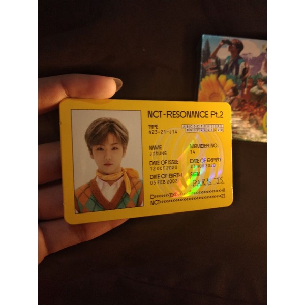 ID Card Park Jisung NCT RESONANCE pt.2