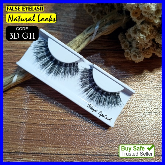 Bulu mata palsu 3D G11 False Eyelash Bulumata Human Hair Lembut Halus Fake Eyelash Premium Murah