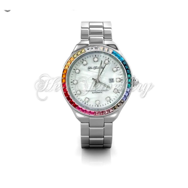 Diamond Rainbow Shell Datejust Watch - Jam Tangan   kristal swarovski by Her Jewellery