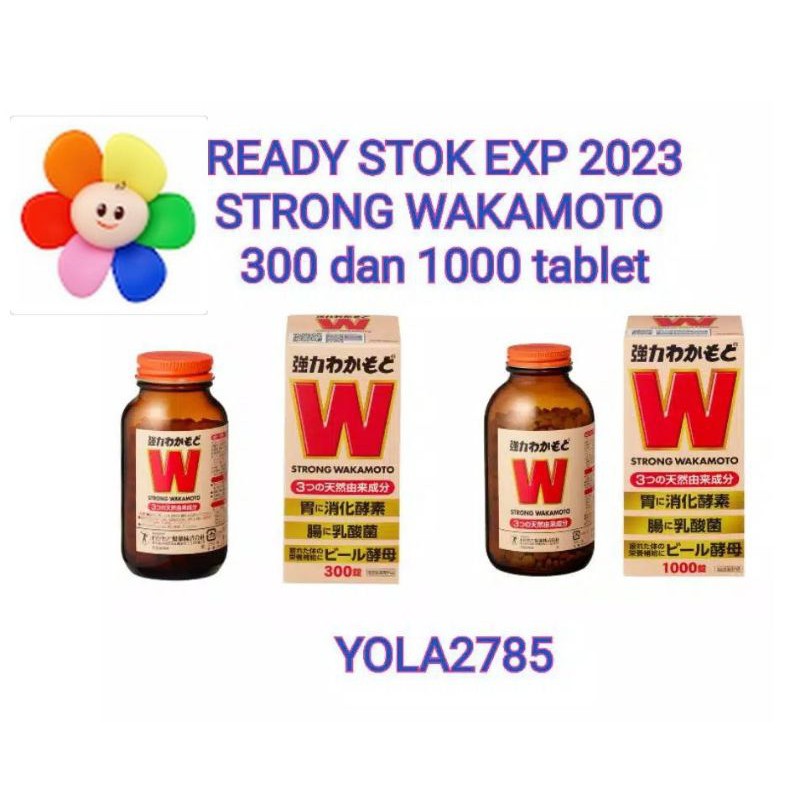 STRONG WAKAMOTO 300 TABLET 1000 TABLET / 1000 PIL OBAT LAMBUNG PENCERNAAN ORIGINAL JEPANG