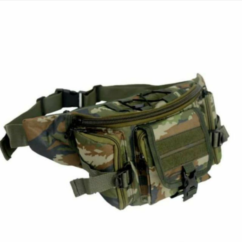 Tas pinggang tactical army / waistbag tactical army  Hitam ko