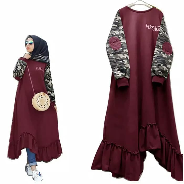baju gamis wanita terbaru/baju gamis army