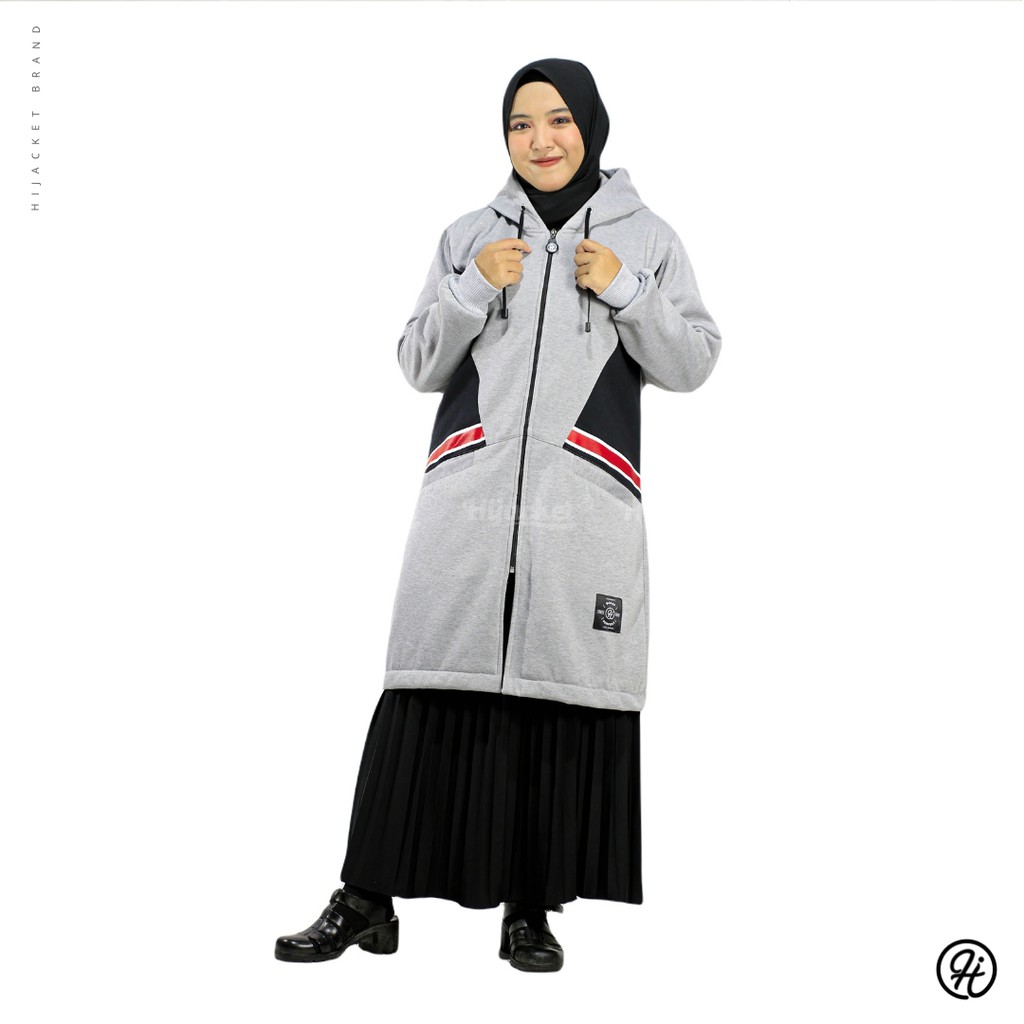New HJ-RHN GREY HIJACKET® RIHANNA  / jaket wanita muslimah / jaket hijaber hijaker rihana-GREY