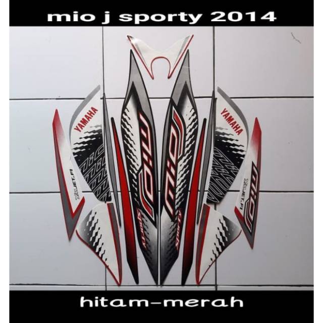 Striping mio j 2014 hitam merah