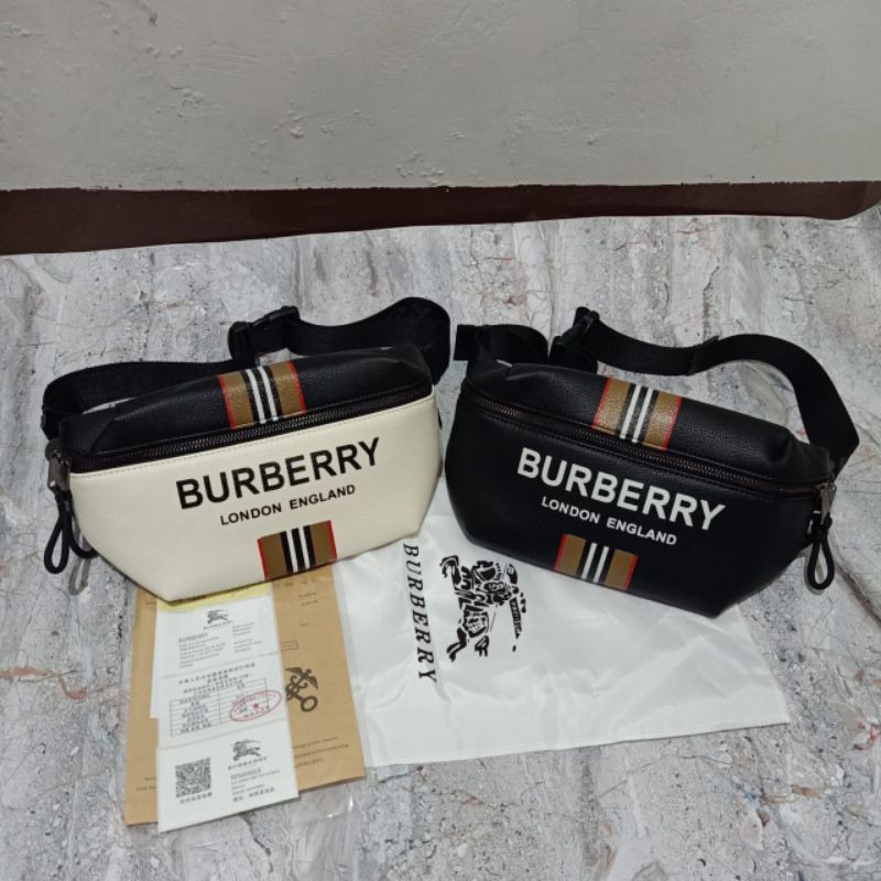 Waistbag Burberry Sonny Icon Stripe belt bag Leather Premium Quality