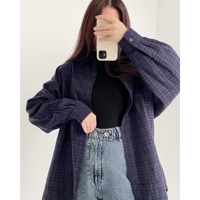 GIA FLANNEL OVERSIZE LAVVELA KEMEJA FLANNEL TARTAN PLAID