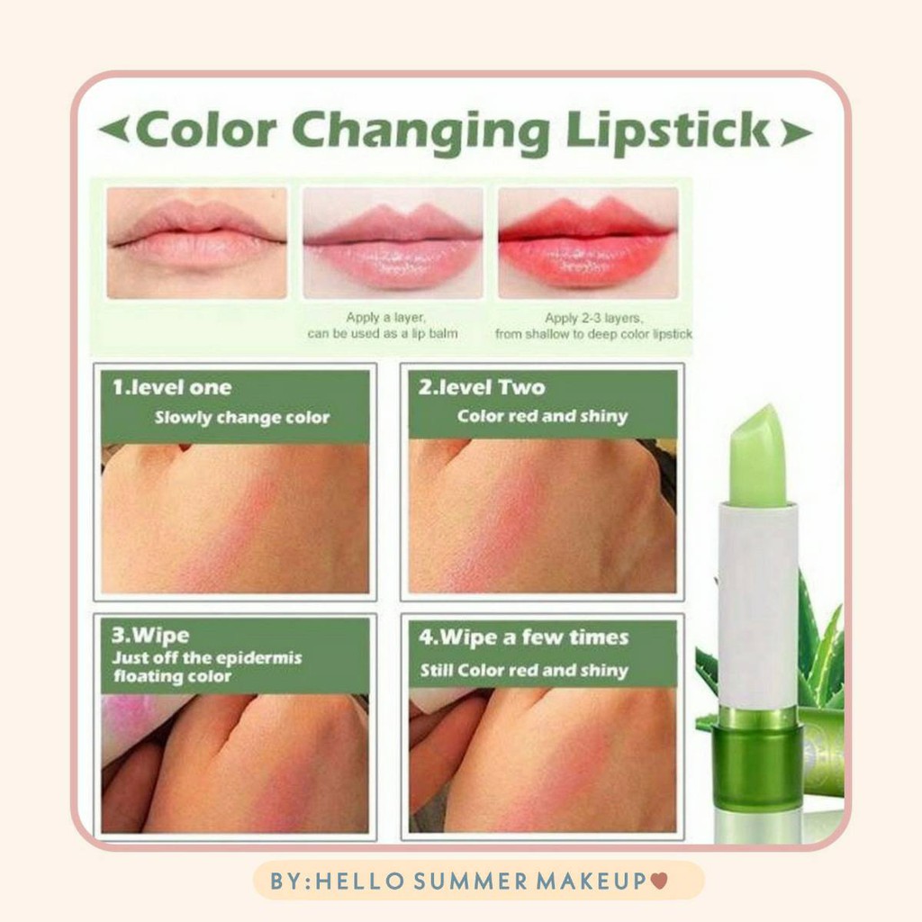 𝐋𝐈𝐏 𝐁𝐀𝐋𝐌 - Lily Aloevera 99% Natural Magic Lip Balm Menecrahkan Melembabkan Bibir Pecah Pecah 3.5g