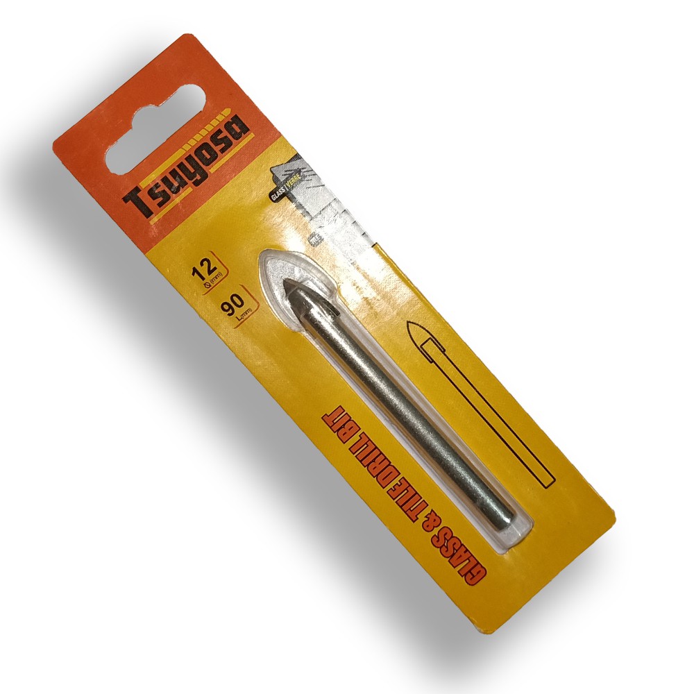 Mata Bor Kaca Model Lurus Tsuyosa 12mm