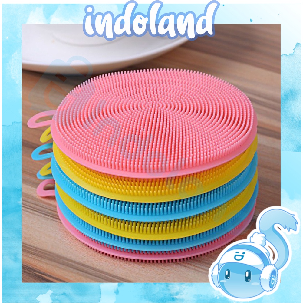 ☀ INDOLAND ☀ KUKE Spons Cuci Piring Silicon / Spon Silicon Pembersih Serbaguna Anti Kuman / Spons Silicon Bulat R668