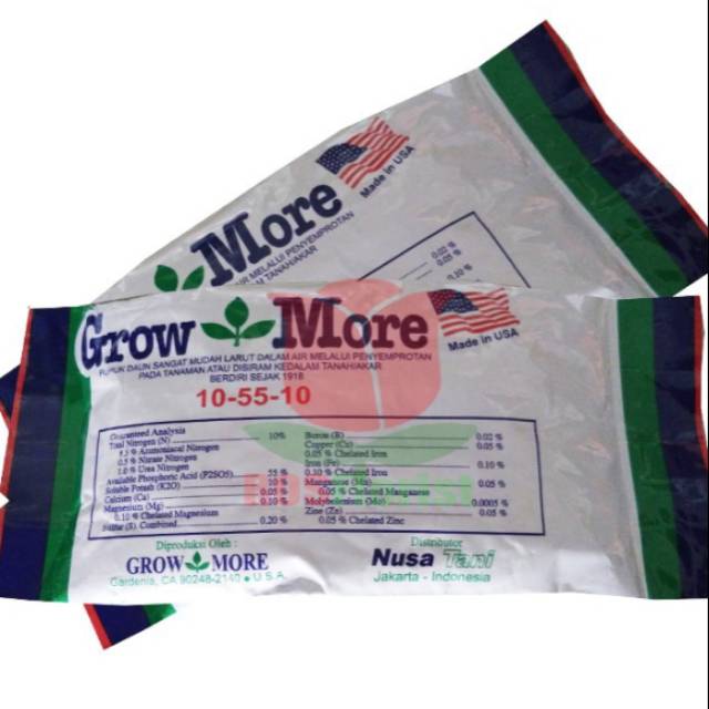 Pupuk NPK Growmore untuk Bunga 10-55-10 10 gram