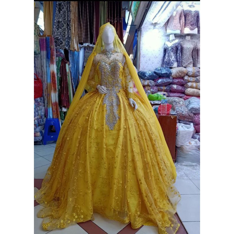 GAUN PENGANTIN BARBIE BEREKOR MODERN//GAUN WEDDING MEWAH//GAUN