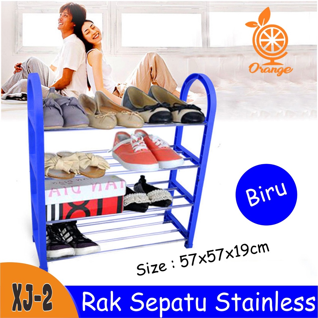 Rak sepatu susun rak sepatu portable Rak Sepatu Stainless mudah Bongkar Pasang - DR88