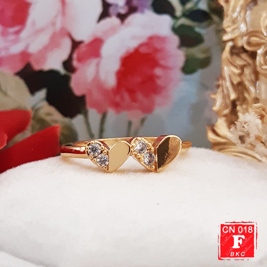 CN 018 - Cincin Dewasa  Murah Model Terbaru Perhiasan Imitasi Lapis Emas - Cincin Xuping - Luxx