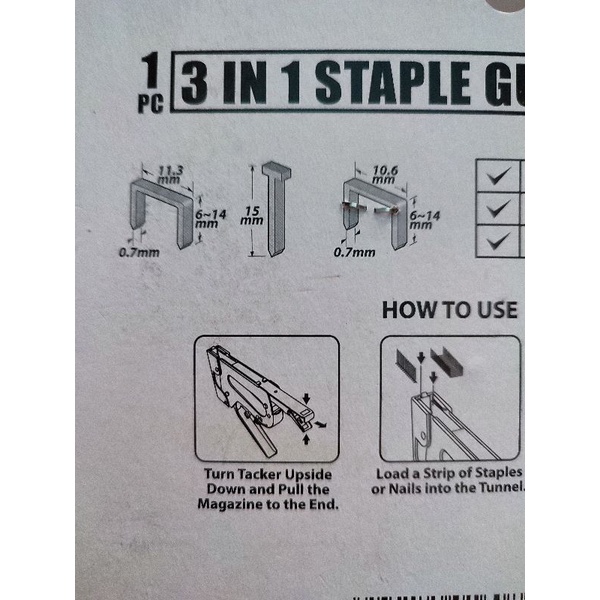 tekiro SG1672 staples gun tacker 3 in 1 6-14mm staples tembak SG 1672