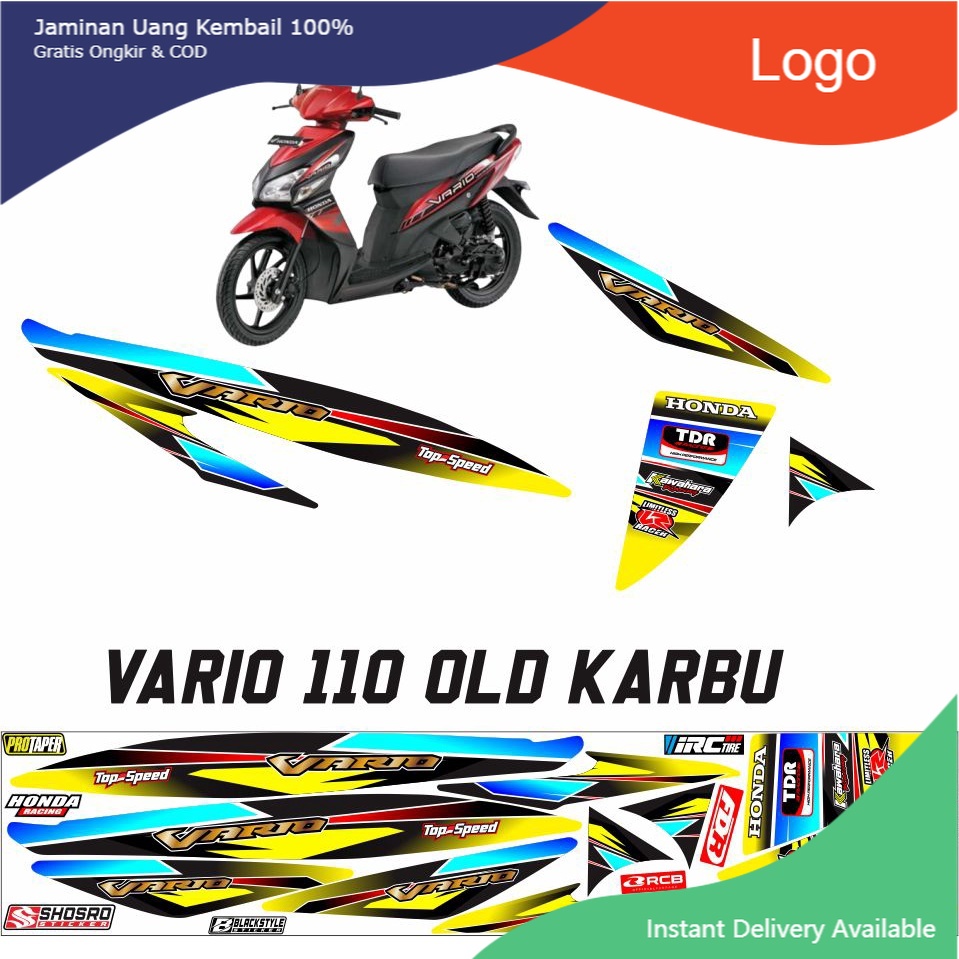 SAHILA OLSHOP STRIPING/STICKER CUSTOM MOTOR HONDA VARIO 110 OLD MOTIF ROAD RACE VARIASI