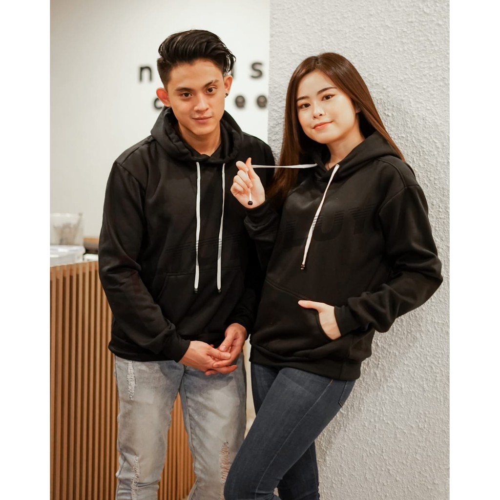 MUKZHOP - COUPLE HOODIE SWEATER / UNISEX / TOTOLUY / SWEATER POLOS / HITAM