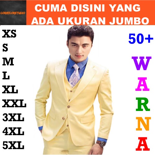 Blazer Cowok Jas Pria Laki Celana Rok Rompi Wanita Cewek Perempuan Tebal Setelan Polos Groomsmen Kan