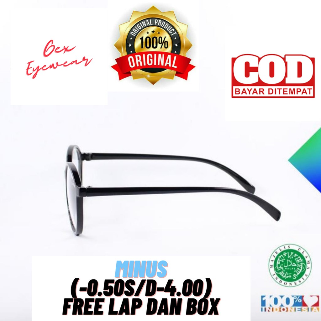 Kacamata MINUS oval frame besi korea pria dan wanita lensa minus terbaru rabun jauh cewek oval 3009