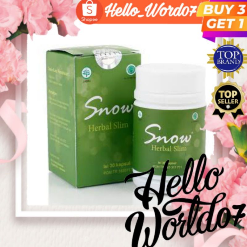 SNOW HERBAL SLIM Obat Pelangsing Badan Obat Penurun Badan Herbal ALAMI Original Bpom