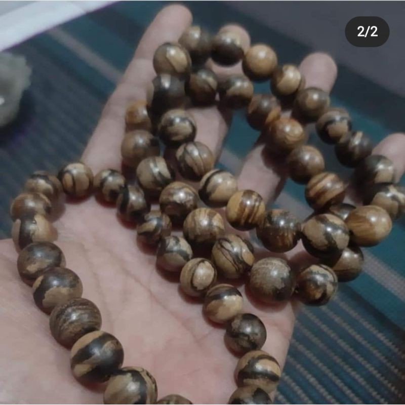 gelang kayu gaharu zebra