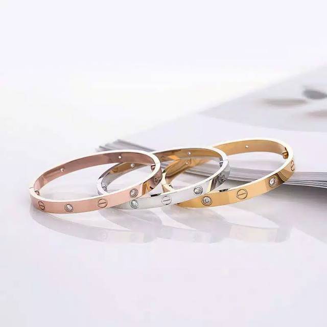 PROMO BEST SELLER GELANG TITANIUM WANITA FASHION DAN BOX PREMIUM IMPORT