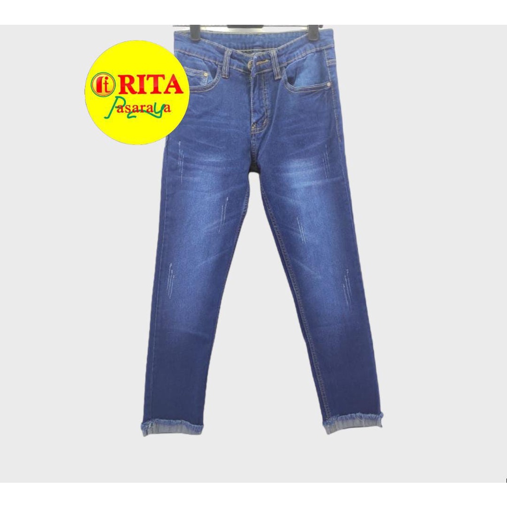 CELANA BOYFRIEND JEANS WANITA / CELANA PANJANG JEANS WANITA / CELANA PANJANG JEANS NAVY WANITA