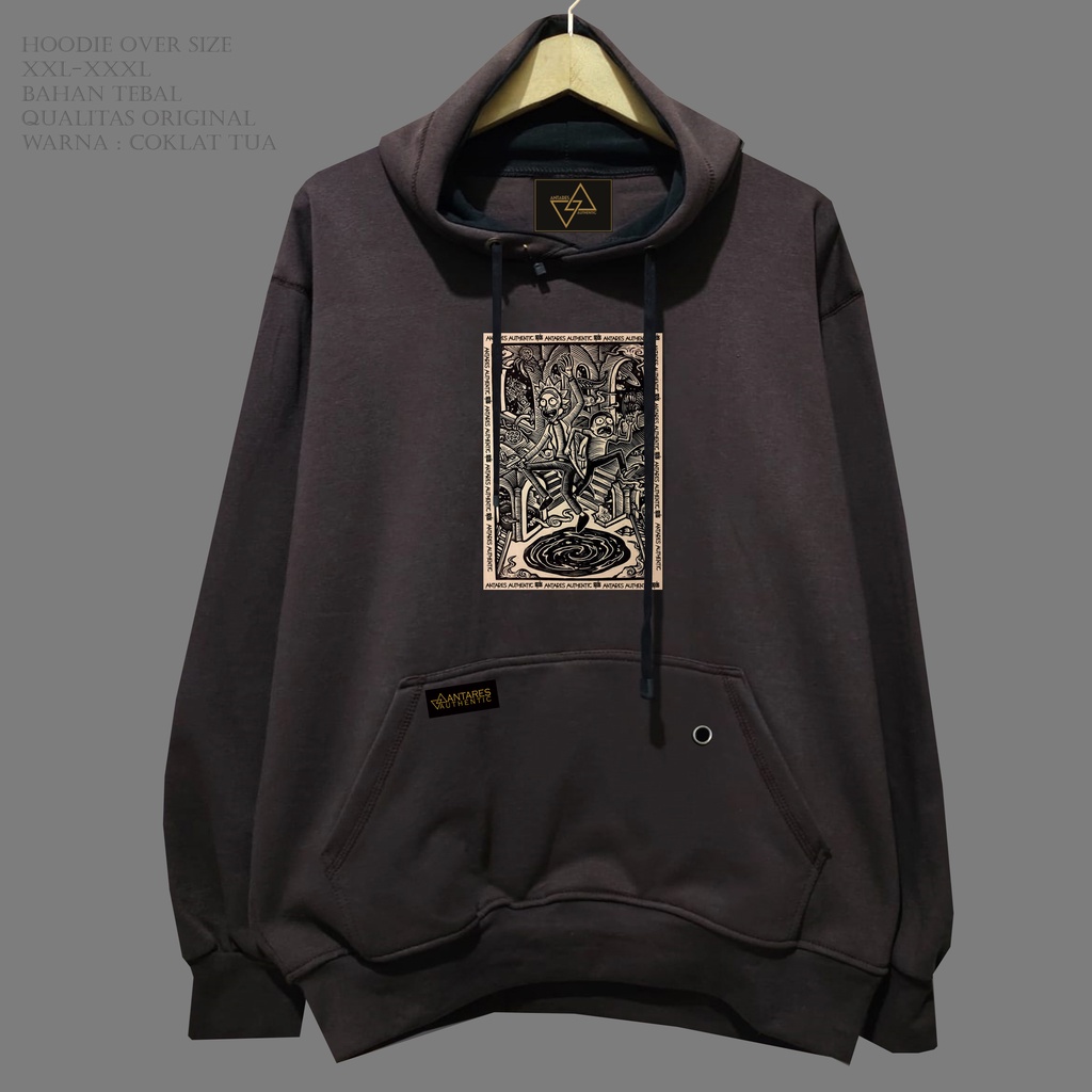 SWEATER HOODIE JUMBO XXL - XXX- BIG SIZE ANTARES ORIGINAL DISPONABLE COKTU