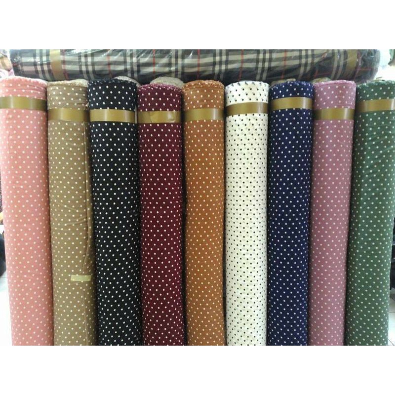 kain meteran wolfis motif polkadot / monalisa ( 0.5m )