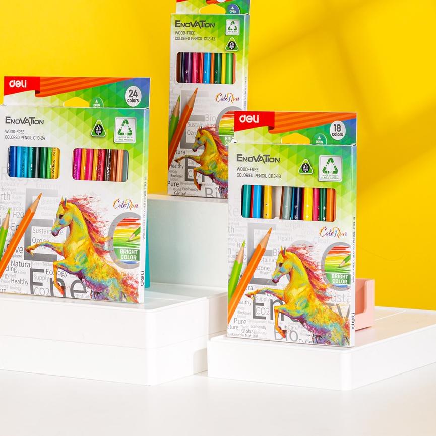 

Banting Harga Deli Color Run Color Pencil / Pensil Warna 12 Warna Desain Segitiga Wood-Free EC114