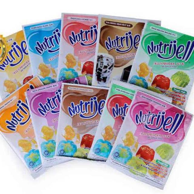 NUTRIJELL 15 GR / BUBUK AGAR JELLY PUDDING INSTAN NUTRIJEL/ BOX ( 12 PCS)