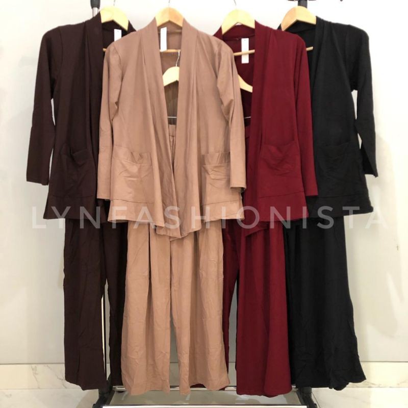 (3SIZE)SETELAN WANITA OUTER KULOT KAOS SPANDEK GRADE A PREMIUM/ONE SET WANITA MURAH/SELENA