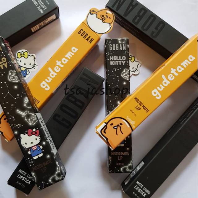 Goban Matte Liquid Lipstick / Sanrio Gudetama / Hello Kitty Melted Matte Lip