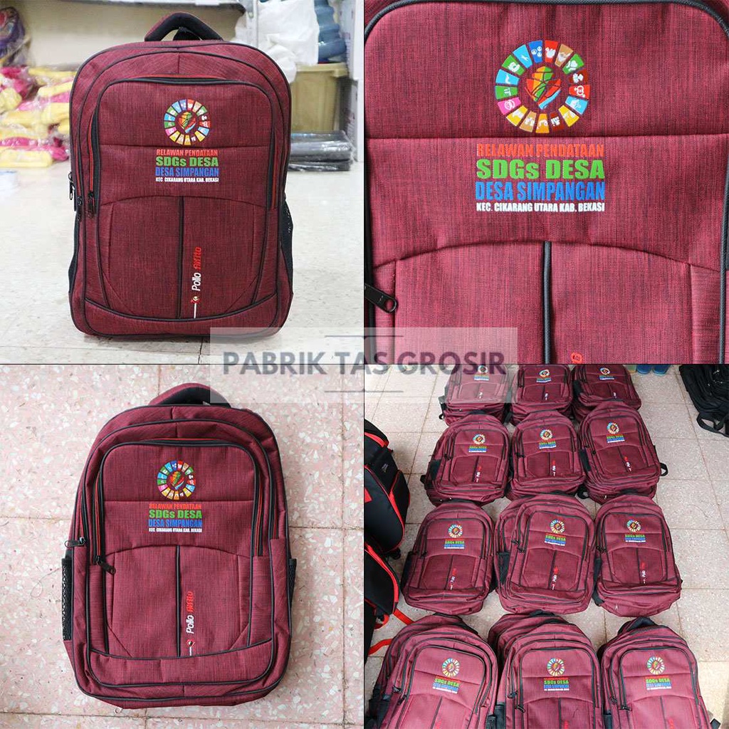 PESANAN GROSIR TAS SEMINAR SOUVENIR PROMOSI SABLON SDGS DESA SIMPANGAN RANSEL ALTIFO GROSIR MURAH