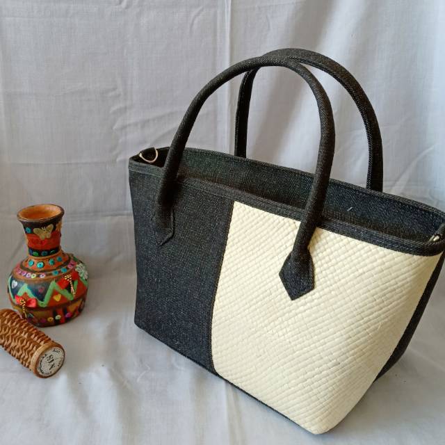 Tas Tasik Original Anyam Jeans - Handbag and Slingbag - WB5