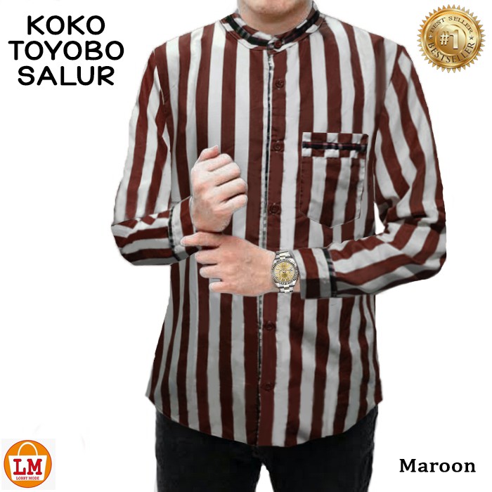 TERMURAH KEMEJA KOKO LENGAN PANJANG TOYOBO MICRO Baju Koko Pria M L XL XXL XXXL LMS 14747 14751 14755