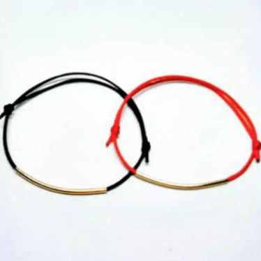 Gelang Couple Perfect Match Tali Sutra Simple Charm Tabung