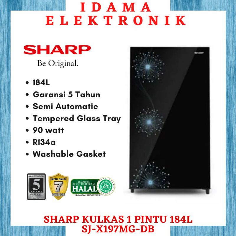 SHARP Kulkas 1 Pintu SJ-X197MG-DB