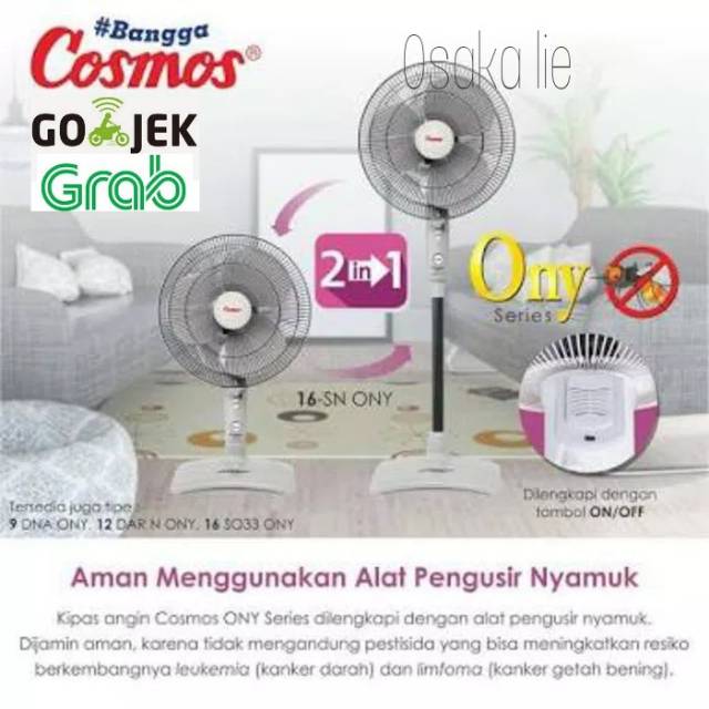 KIPAS ANGIN 2 IN 1 COSMOS 16 SN ONY
