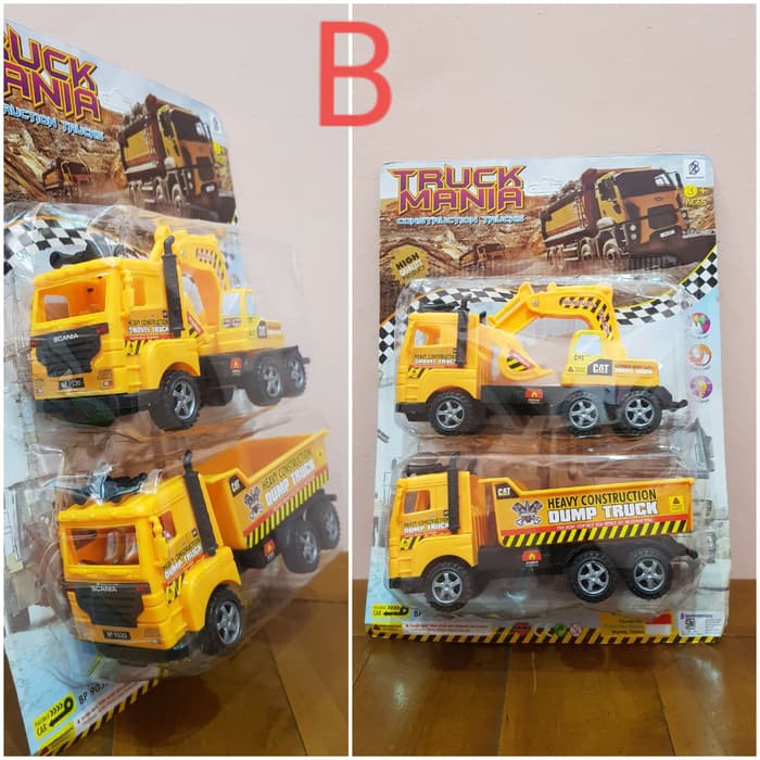 Mainan Mobil Truk Konstruksi - Set Mainan Mobil Konstruksi Bangunan