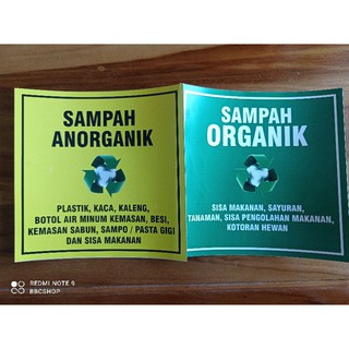 Jual Stiker Sampah Organik Dan Anorganik (minim 10 Lembar) Indonesia ...