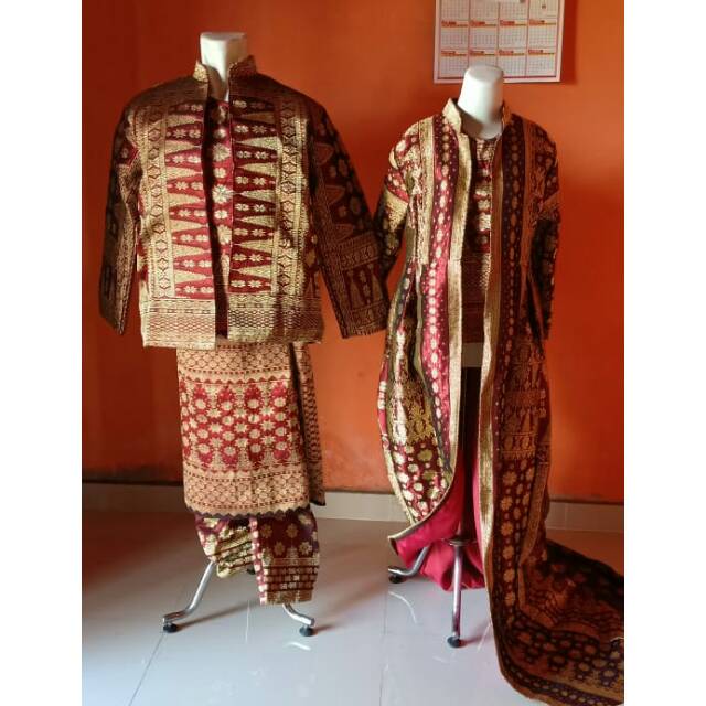 Baju pengantin palembang songket asli