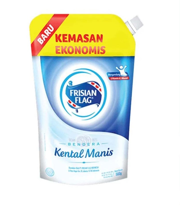 

Susu Kental Manis Frisian flag kental manis bendera putih pouch 545 gr