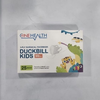 Masker Onehealth Duckbill Kids Earloop 3ply isi 25 / Masker Anak Medis