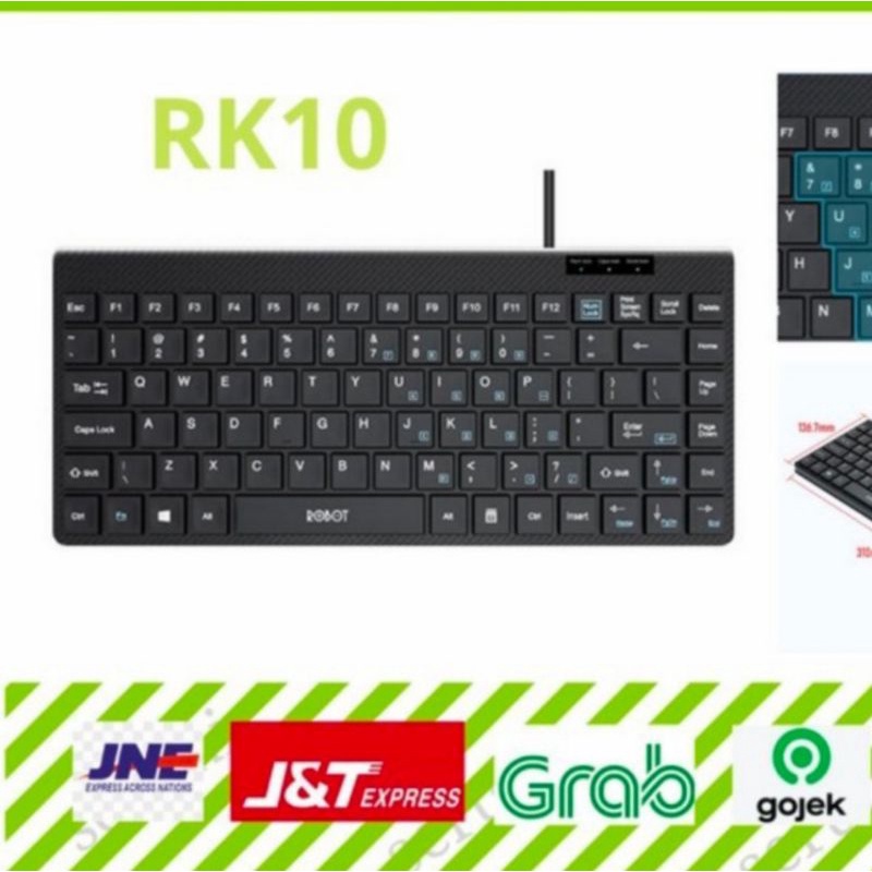KEYBOARD ROBOT RK10 , MINI KEYBOARD USB WIRED ROBOT