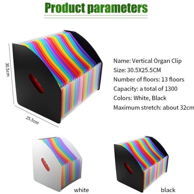 

13 sekat File Folder Stand Expanding Dokumen Map Organizer Tempat Meja