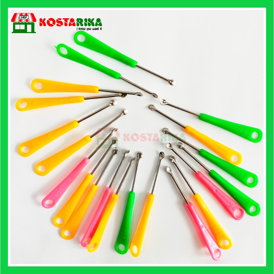 Korek Kuping Stainlees Mini Gagang Warna SIZE 7 cm