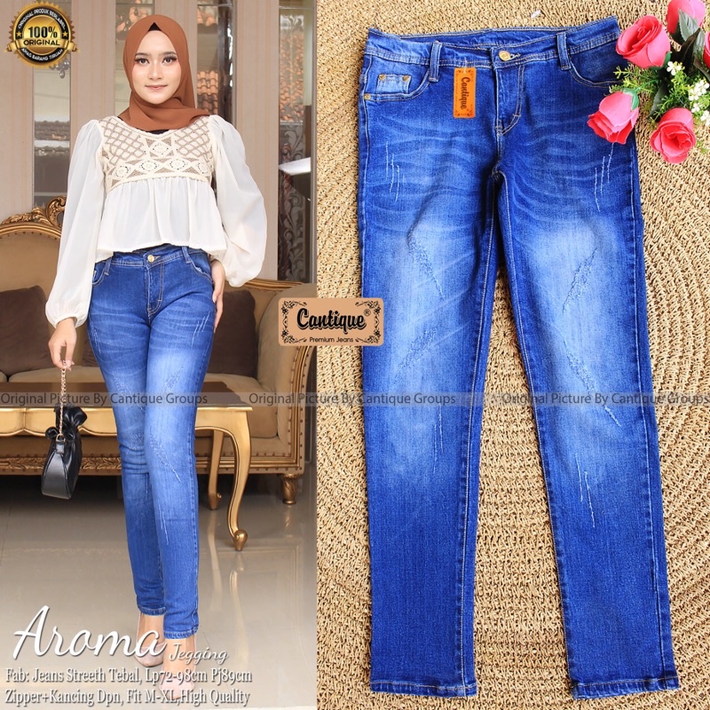 CELANA AROMA JEGGING ori by CANTIQUE (100% REAL PICT ORI BERLABEL CANTIQUE)
