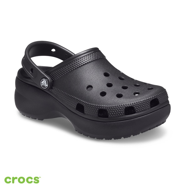 Sandal Crocs Classic Platform Clog / Fashion Wanita  / Sandal Karet / Sandal Anti Air / Sandal Wanita 206750-001