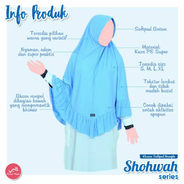 Jilbab Instan SHOHWAH SERIES KHAYR HIJAB Rempel Pet Antem